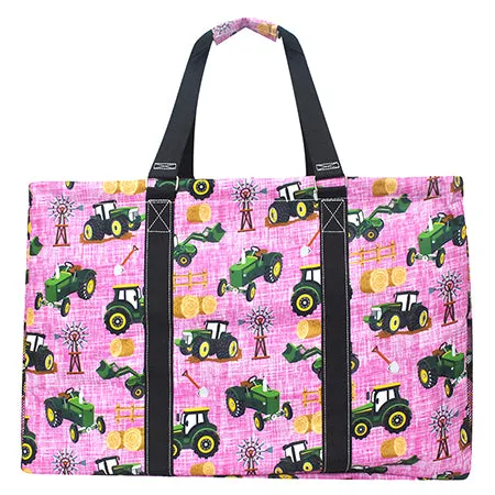 Tractor Field Mega Shopping Utility Tote Bag