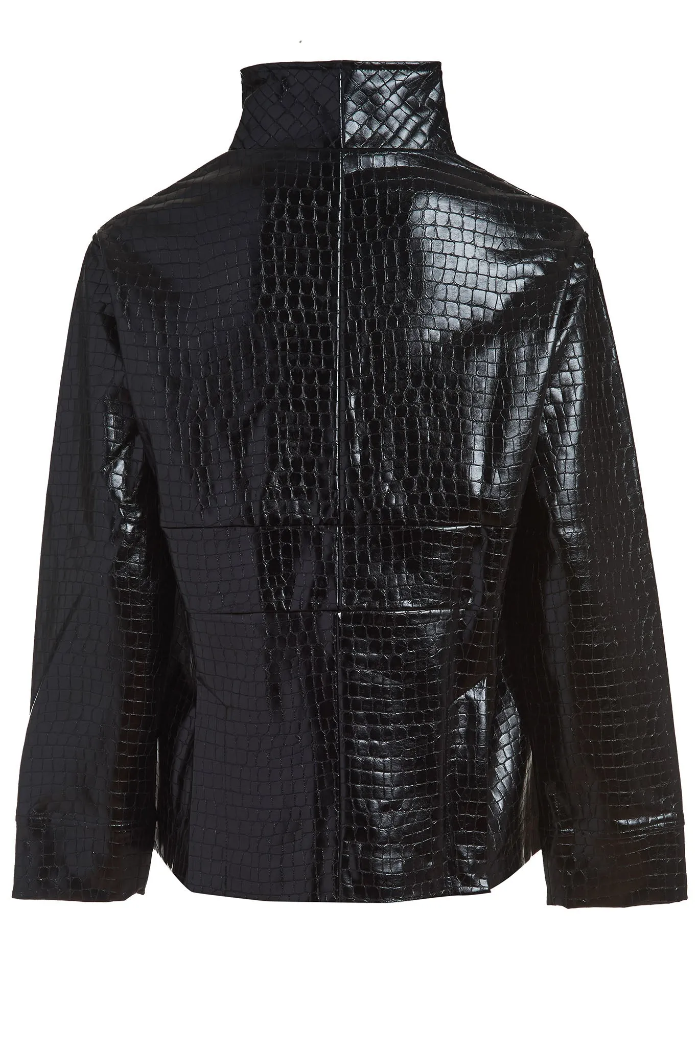 Vegan Leather Embossed Jacket - The Laight