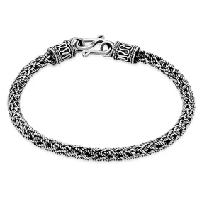 Woven Viking Knit Bracelet - Sterling Silver